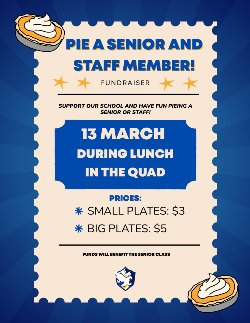 Pi(Pie) Day Flyer Fundraiser for Senior Class